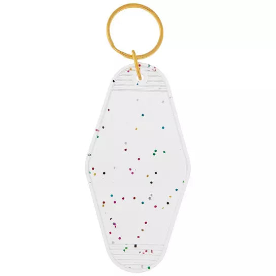 Custom Balloon Dog and Name Motel Keychain