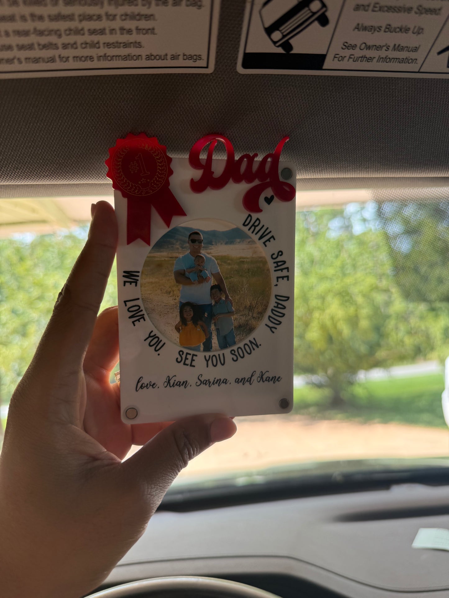 Custom Car Visor Clip - #1 Dad