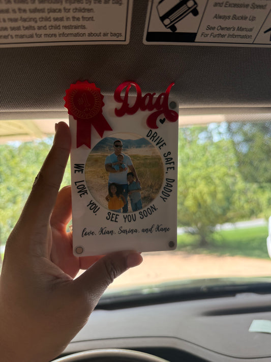 Custom Car Visor Clip - #1 Dad