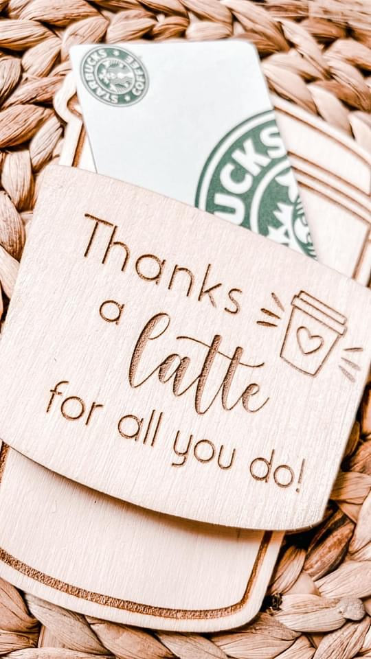 Thanks A Latte Gift Card Holder