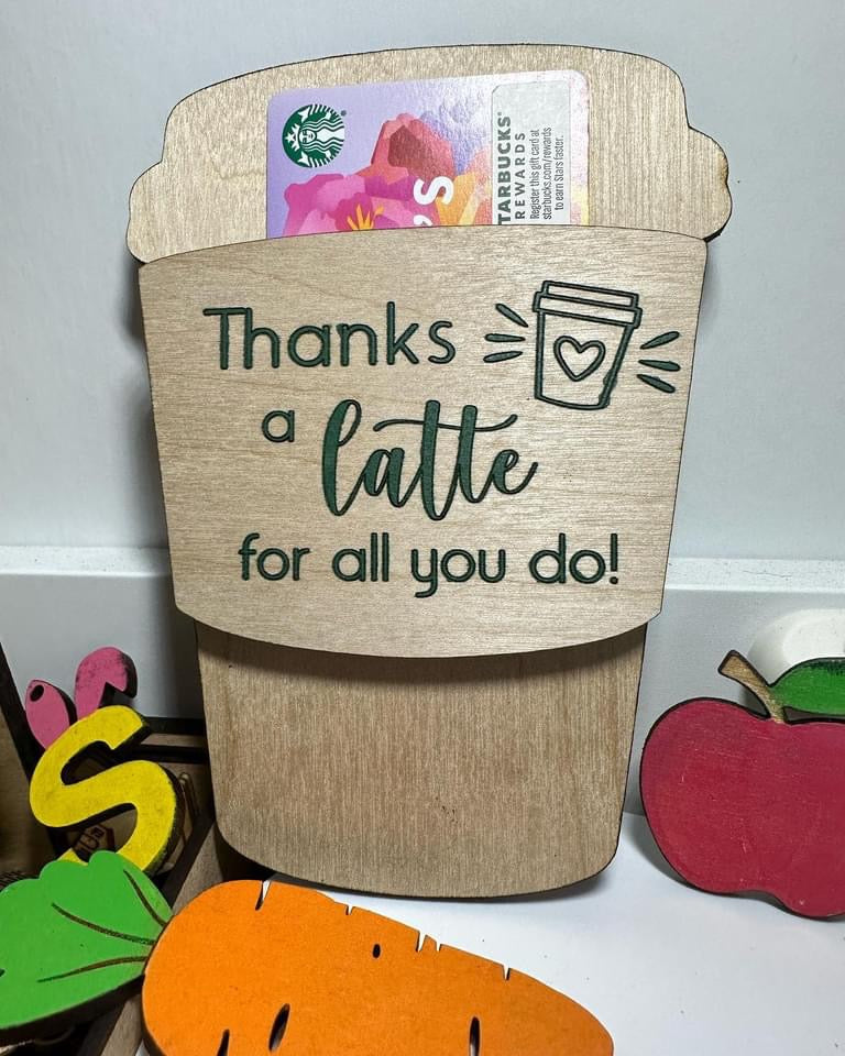 Thanks A Latte Gift Card Holder