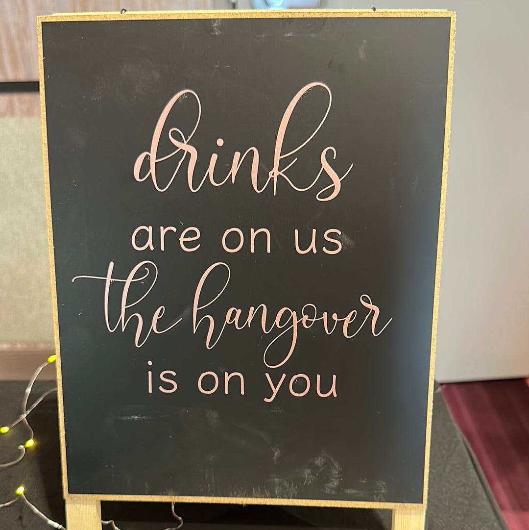 Bar Menu and Signature Drinks Sign